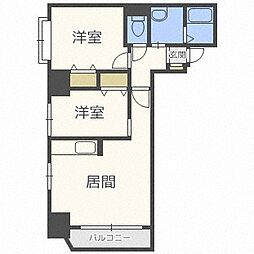 HF東札幌レジデンス 2LDKの間取図画像