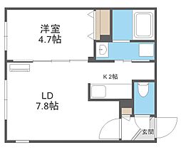 札幌市豊平区平岸三条6丁目マンション 1LDKの間取図画像