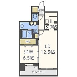 デュオヒルズ札幌Mid 1LDKの間取図画像