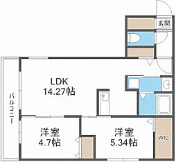 グランピエール本郷通 2LDKの間取図画像