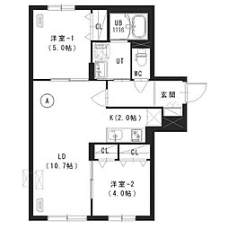 新築)IRN南平岸 2LDKの間取図画像