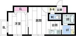 ルチアーノ山鼻 1LDKの間取図画像