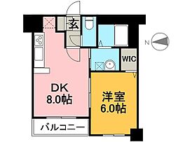 クラッセ大通り東 1LDKの間取図画像