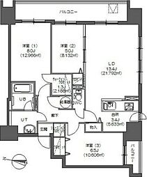 レジディア南一条イースト 3LDKの間取図画像