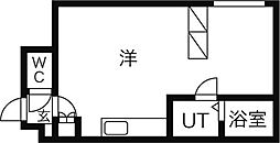 カメリア南郷 1LDKの間取図画像