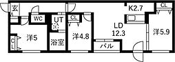 Eternity東札幌 3LDKの間取図画像