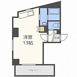 パレステージmina ワンルームの間取図画像