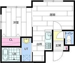 リデーレ菊水 1LDKの間取図画像