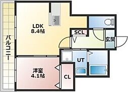 リヒトラーレ菊水 1LDKの間取図画像