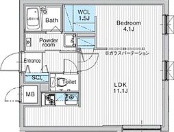 JANUSresidences南郷Hills 1LDKの間取図画像