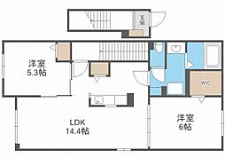 メープル 2LDKの間取図画像