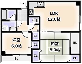 大阪府大阪市西成区梅南2丁目（賃貸マンション2LDK・2階・58.03㎡） その2