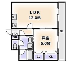 大阪府大阪市大正区三軒家西3丁目（賃貸マンション1LDK・5階・40.00㎡） その2