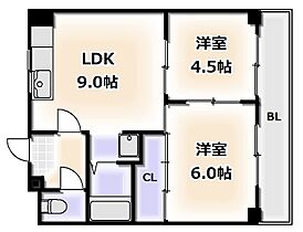 大阪府大阪市浪速区戎本町1丁目（賃貸マンション2LDK・6階・45.00㎡） その2