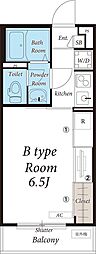 リブリ・華くげぬま 1Kの間取図画像