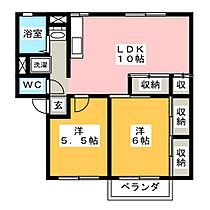 ソファレ土屋Ｂ  ｜ 静岡県富士市中丸（賃貸アパート2LDK・2階・51.89㎡） その2