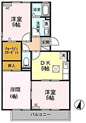 シャルム寿五番館 3DKの間取図画像