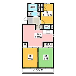 リバーサイド富士 3LDKの間取図画像