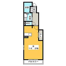 ラフレシール・K 1Kの間取図画像