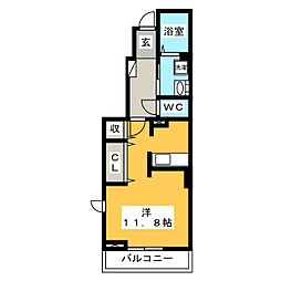 フィオーレ 1Kの間取図画像
