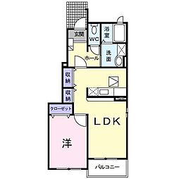 アイランドコート 1LDKの間取図画像