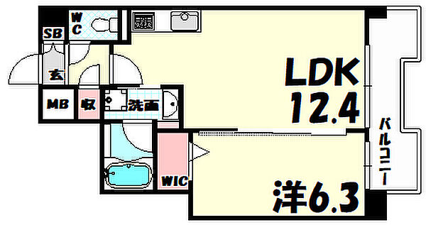 L・Isobe三宮 ｜兵庫県神戸市中央区磯辺通1丁目(賃貸マンション1LDK・7階・43.53㎡)の写真 その2