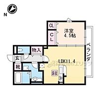 滋賀県栗東市岡（賃貸アパート1LDK・1階・43.71㎡） その2