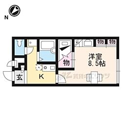 レオパレスふくみつ 1Kの間取図画像