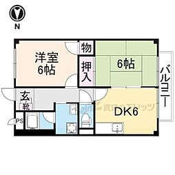TMハイツ 2DKの間取図画像