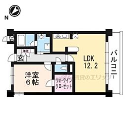 JR東海道・山陽本線 草津駅 徒歩21分の賃貸マンション 2階1LDKの間取り