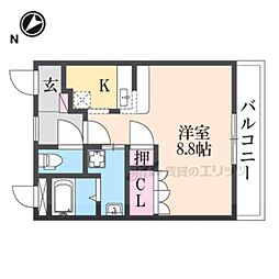ムリノアヴェント 1Kの間取図画像