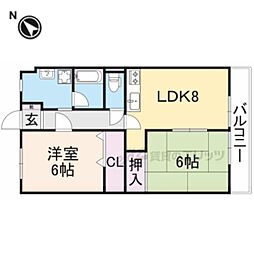 グランパレスドリーム 2LDKの間取図画像