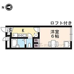 レオパレスTheCLASH 1Kの間取図画像