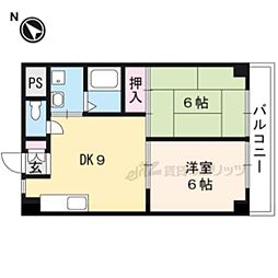 ローベルジーヌ野洲 2DKの間取図画像