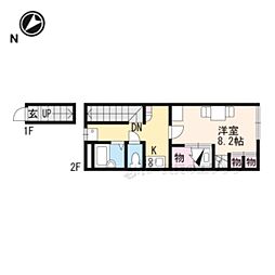 レオパレスMK 1Kの間取図画像