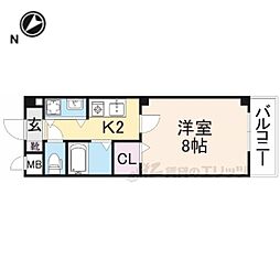 アージェントシート 1Kの間取図画像