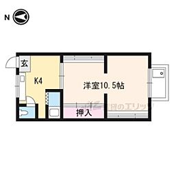 伊勢屋ハイツ 1Kの間取図画像