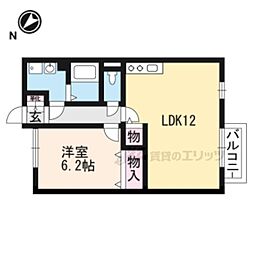 デイフレア目川 1LDKの間取図画像