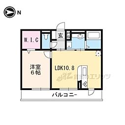 ノイエ南草津 1LDKの間取図画像