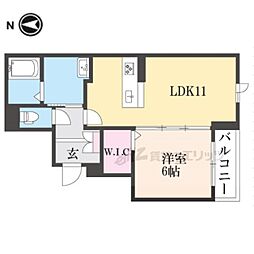 リリオス 1LDKの間取図画像