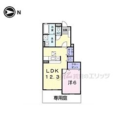 ウィステリア 1LDKの間取図画像