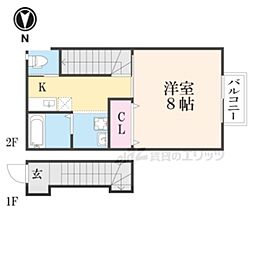 ブセナテラス1号館 1Kの間取図画像