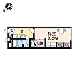 レオパレス清崎 1Kの間取図画像