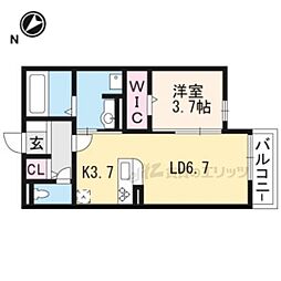 シャルマントリシティ 1LDKの間取図画像