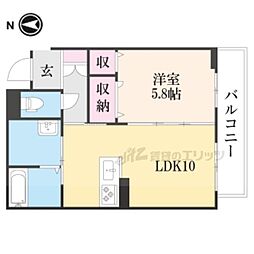 モンビジュー 1LDKの間取図画像
