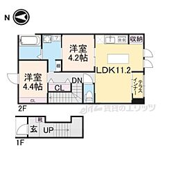 Woodstock Nest 2LDKの間取図画像