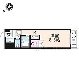 湖南コーポレーション ワンルームの間取図画像