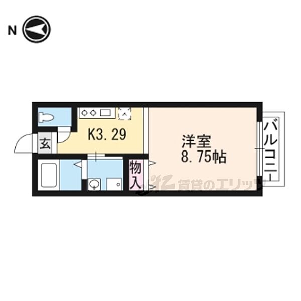 コーポ華樹 1-C｜滋賀県大津市仰木の里東8丁目(賃貸アパート1K・1階・27.53㎡)の写真 その2