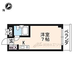 レイクフェスタ大津 ワンルームの間取図画像