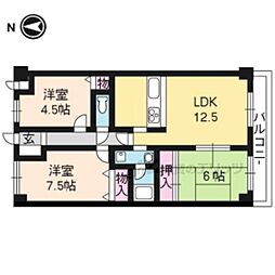 グランシャトー高辻 3LDKの間取図画像